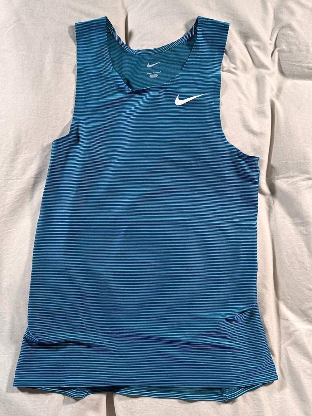 Nike Pro Elite 2022 Muscle Singlet Tank CW2569-317 Large Purple Teal Made in USA